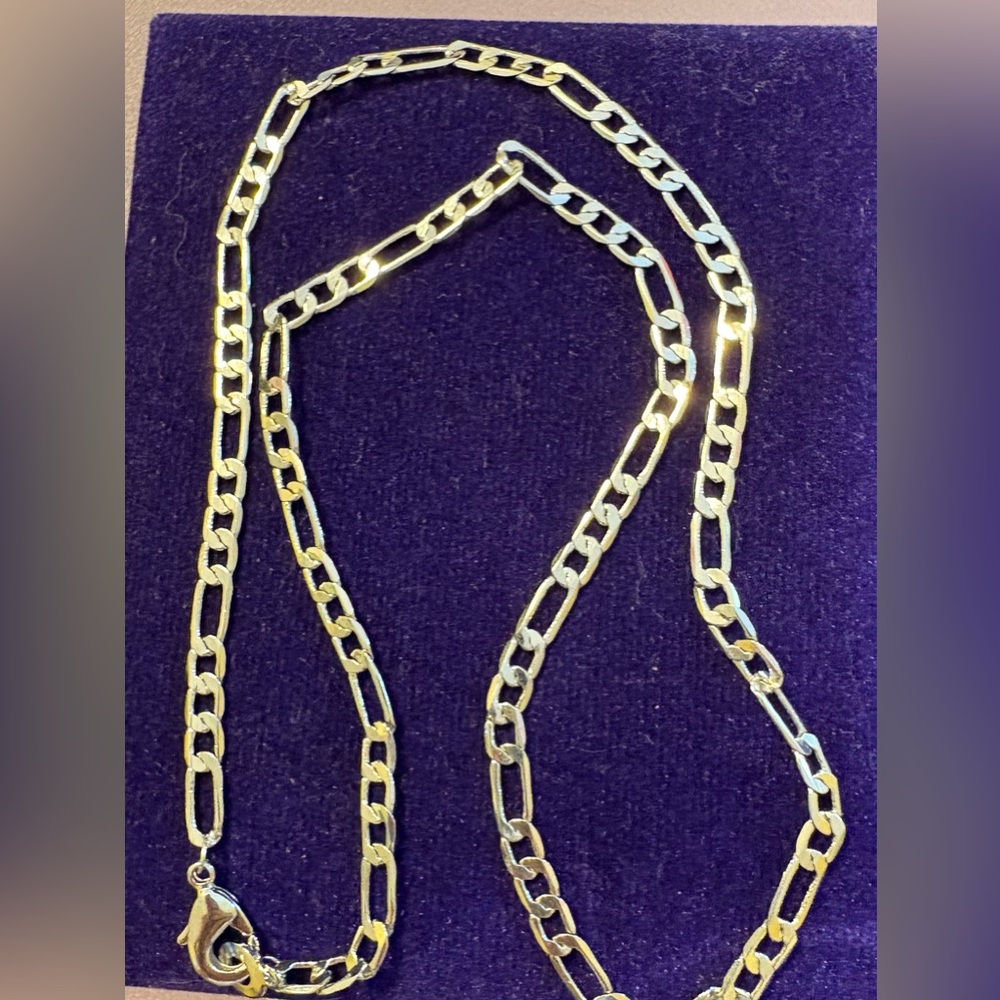 White Gold Paper Clip Chain Necklace